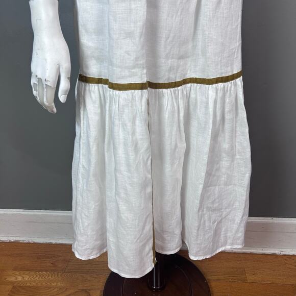 Sancia Revolve dress XS linen white Arcais Apron minimalist old money retro - Picture 5 of 12